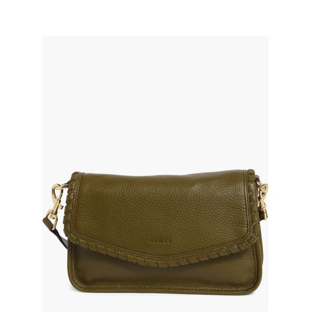 Aimee‎ Kestenberg Talia Crossbody Leather Bag, Green (Kelp), Designer Chic, NEW